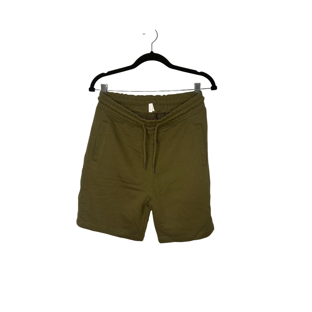 Spark Mens 1940 Sweatshorts Small‎ Earth Olive Green Drawstring Casual NWT